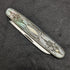 1921 British Antique White Pearl Shell Engraving Handle Pure Silver Blade Folding Pen Knife